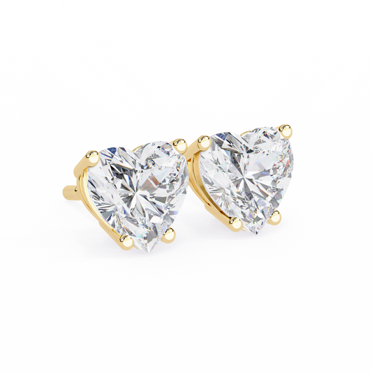 Heart Solitaire Studs
