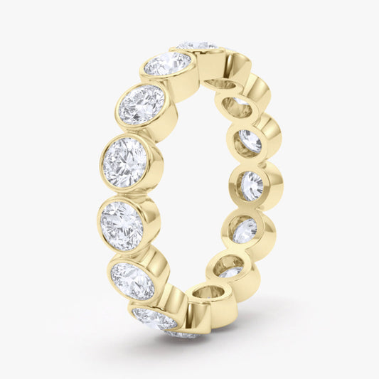 Round Cut Bezel Diamond Eternity Band