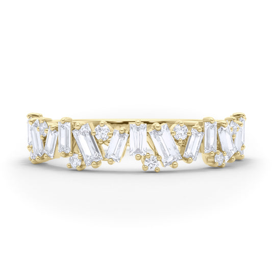 Baguette Round Brilliant Cut Diamond Band