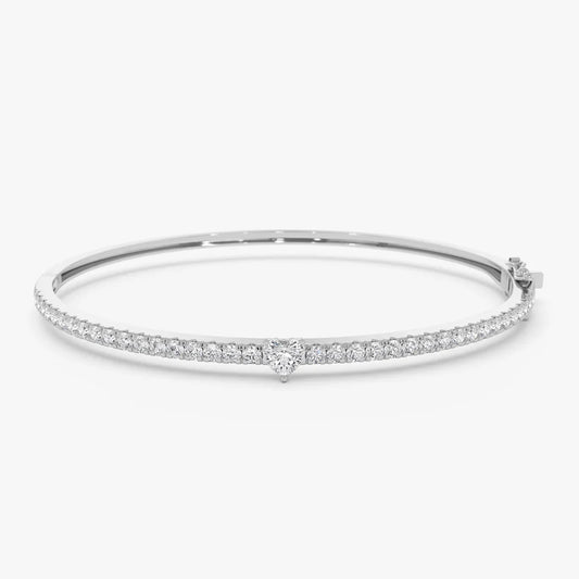 Heart Shaped Half Bangle