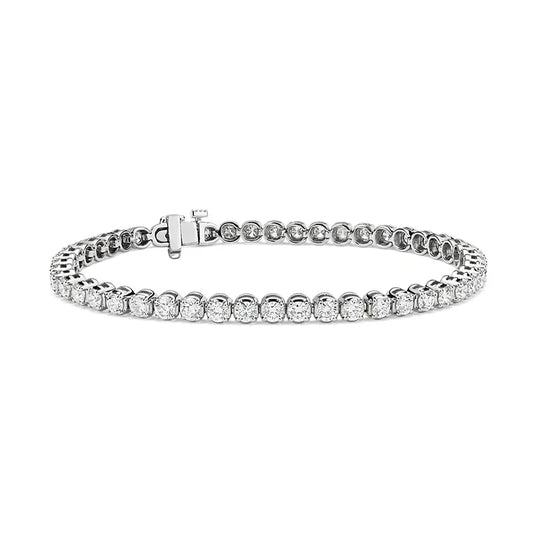 Bucket Round Tennis Bracelet.