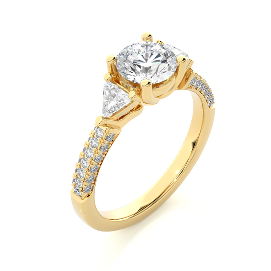Solitaire Round & Trillion Ring