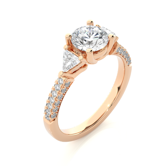 Solitaire Round & Trillion Ring