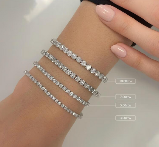 4 Prong Round Tennis Bracelet.