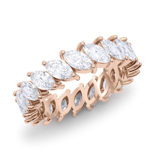 Marquise Leaf Eternity Band