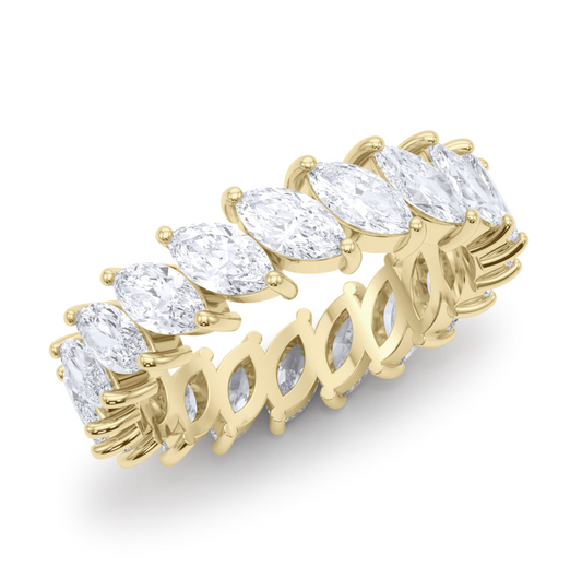 Marquise Leaf Eternity Band