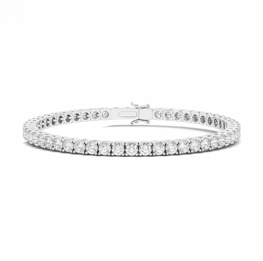 4 Prong Round Tennis Bracelet.