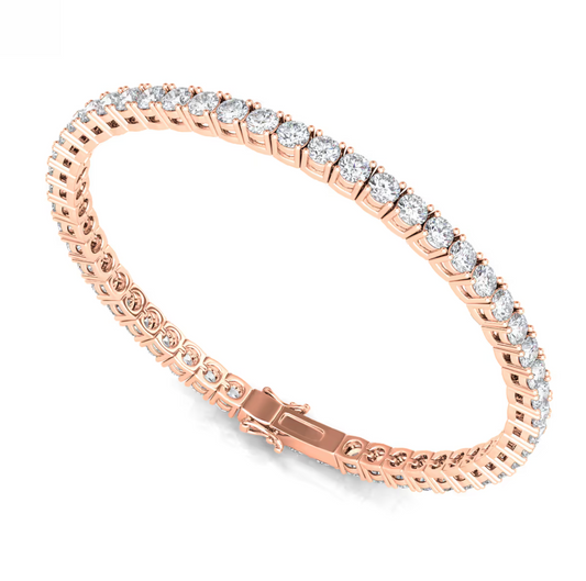 4 Prong Round Tennis Bracelet