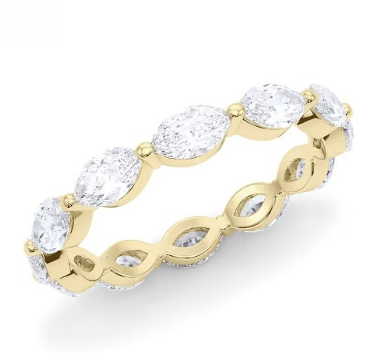 Sideways Marquise Diamond Eternity Band