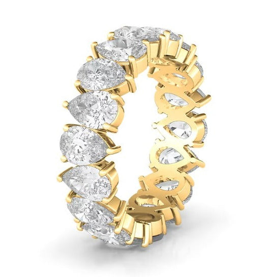 Alternating Pear Diamond Eternity Band