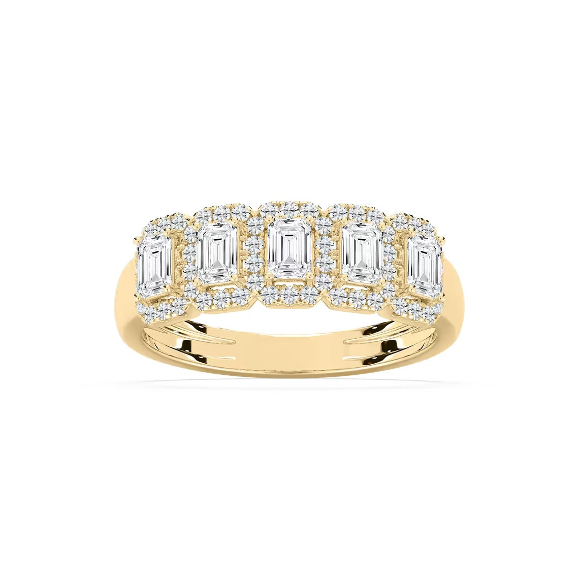 5-kivinen smaragdikuvioinen halo-ranneke