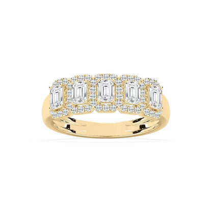 5-kivinen smaragdikuvioinen halo-ranneke