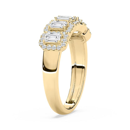 5-kivinen smaragdikuvioinen halo-ranneke