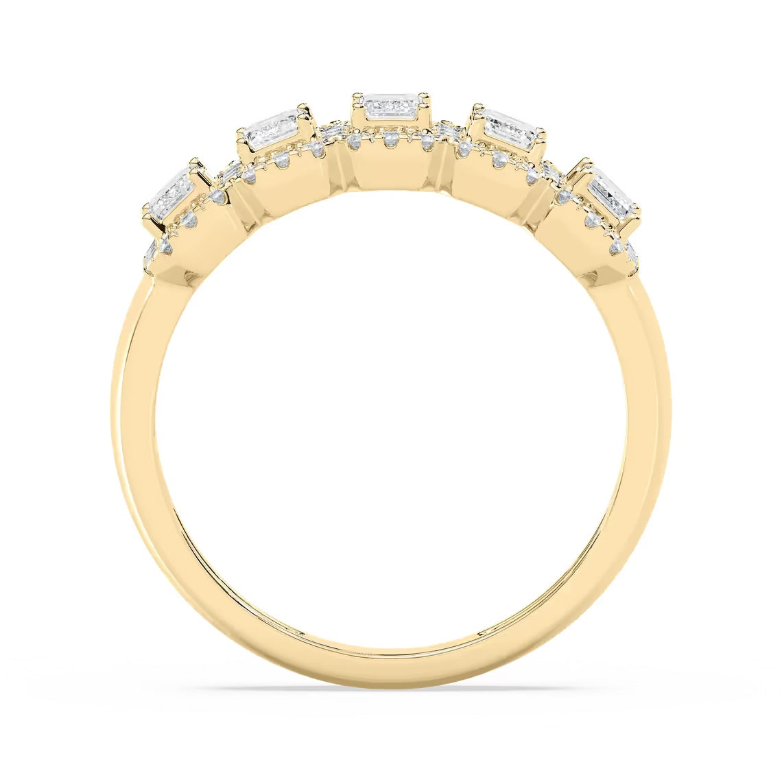 5-kivinen smaragdikuvioinen halo-ranneke