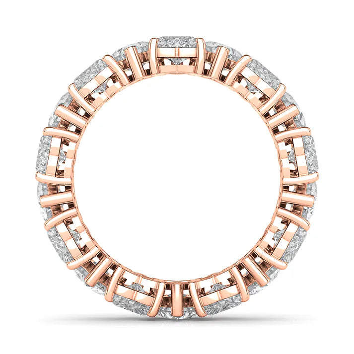 Vuorotteleva sydän timantti ikuisuusrengas