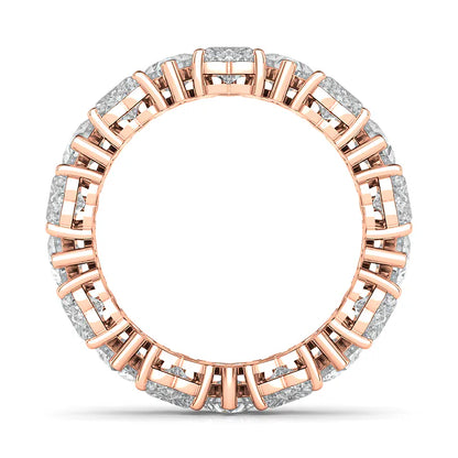 Vuorotteleva sydän timantti ikuisuusrengas