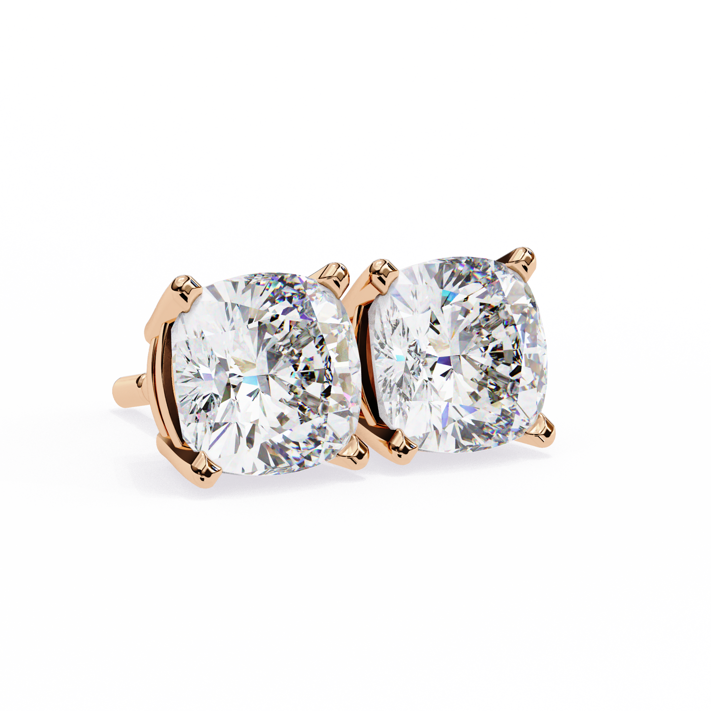 Cushion Solitaire Studs