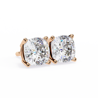 Cushion Solitaire Studs