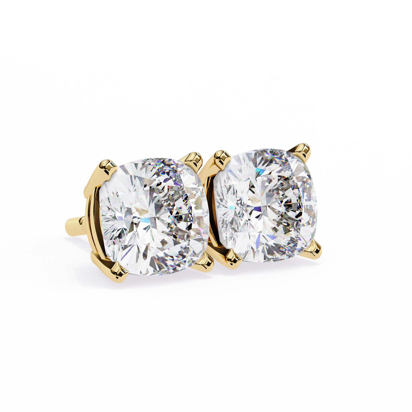 Cushion Solitaire Studs