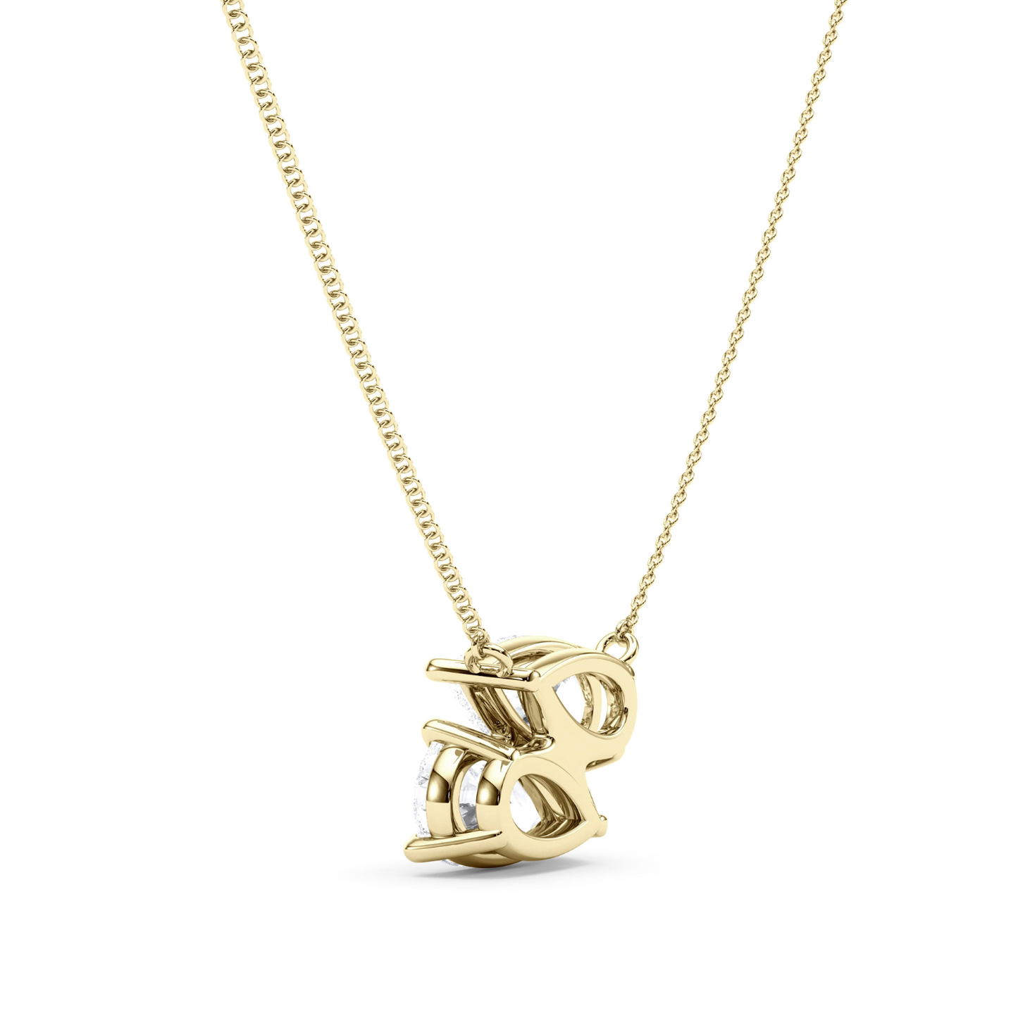 Kaksoispäärynä itä-länsi-deimond-riipus ketjulla