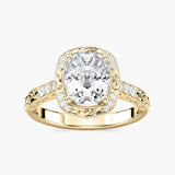 Cushion Halo Engagement Ring