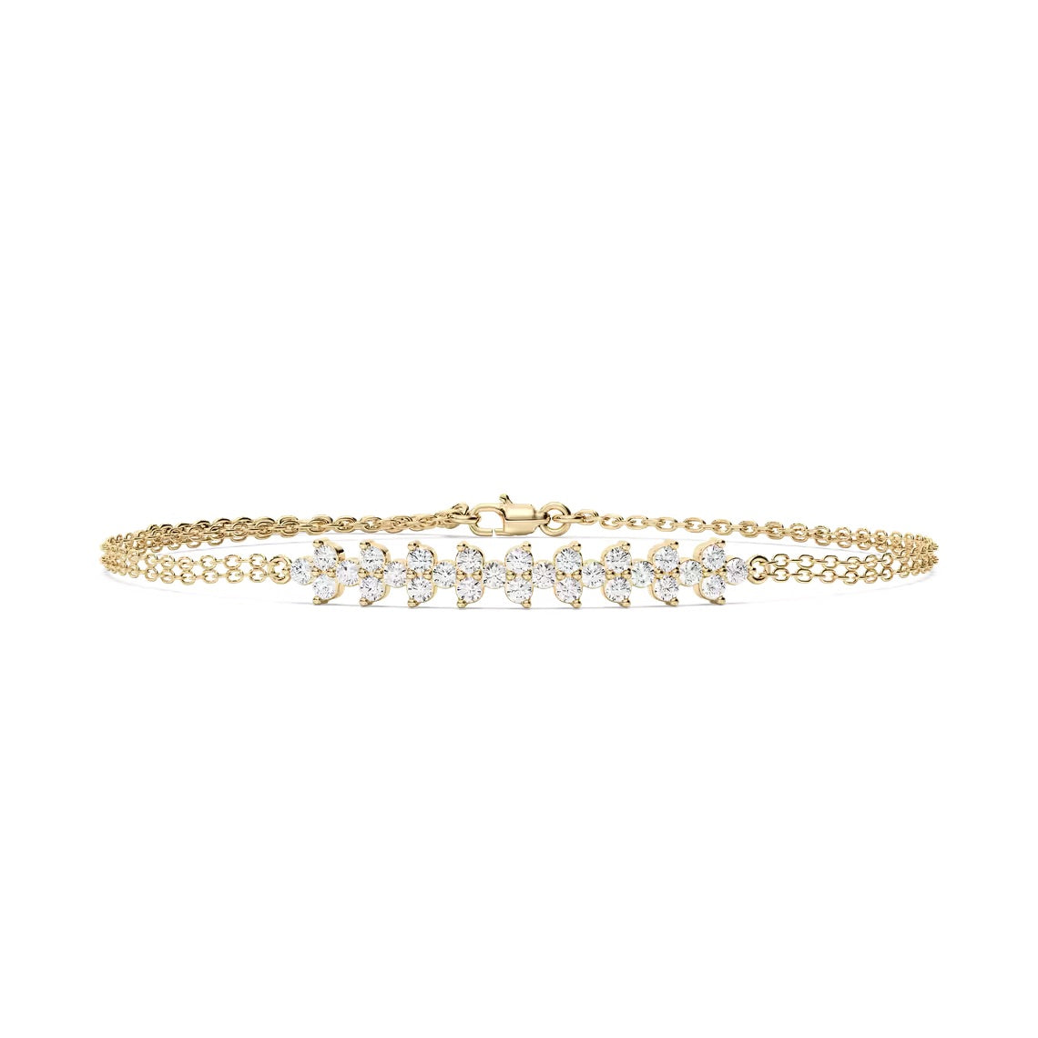 Fancy Diamond Chain Bracelet